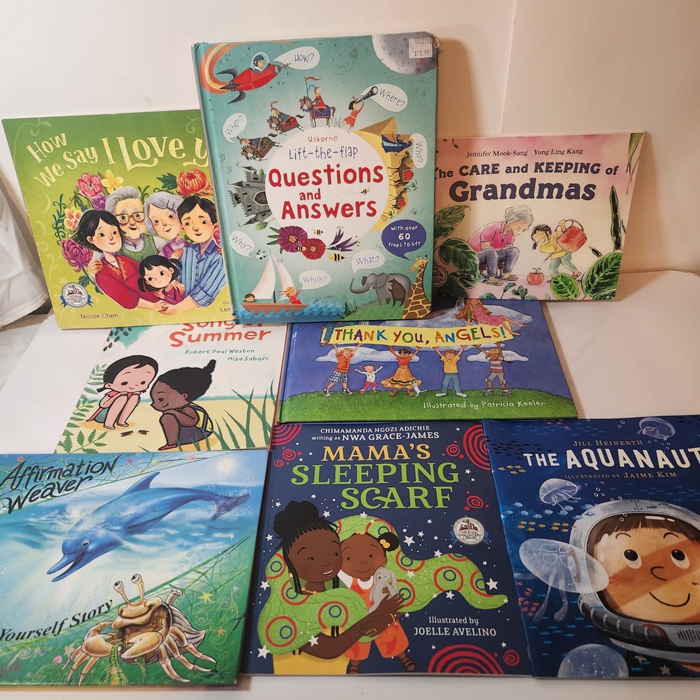 8 Childrens Picture Books Lot Usborne Lift-the-flap Dolly Parton‎  like new